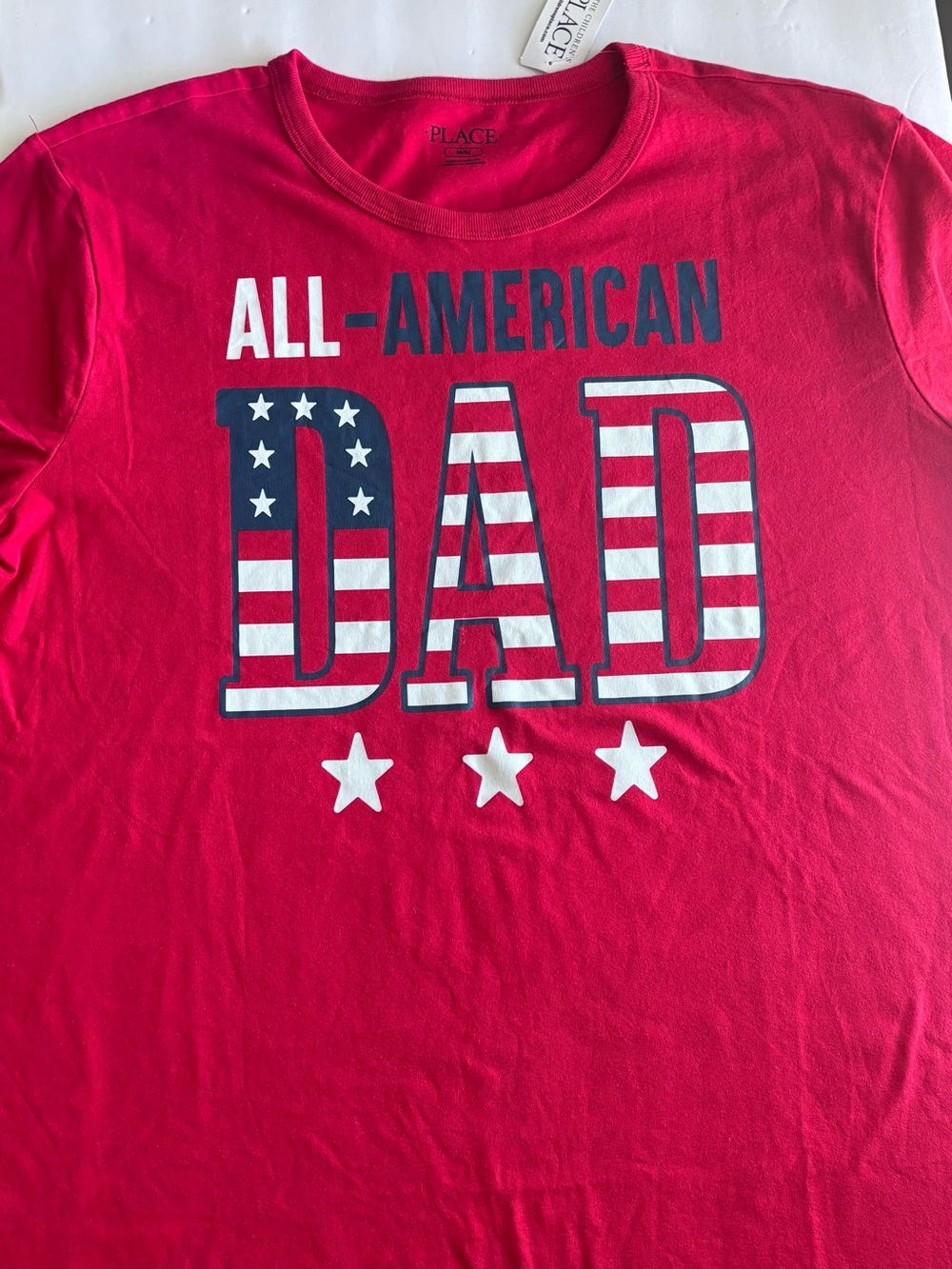 The Children's Place Red All-American DAD Graphic Tee